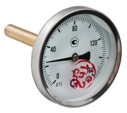Термометр БТ-31 Dy63 с задн. подкл., 1/2" 0-160*