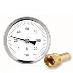 Термометр TIM с гильзой 1/2" (0℃ - 120℃)