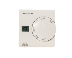 Термостат комнатный Teplocom TS-2AA/8A, проводной, ,реле 250В, 8А